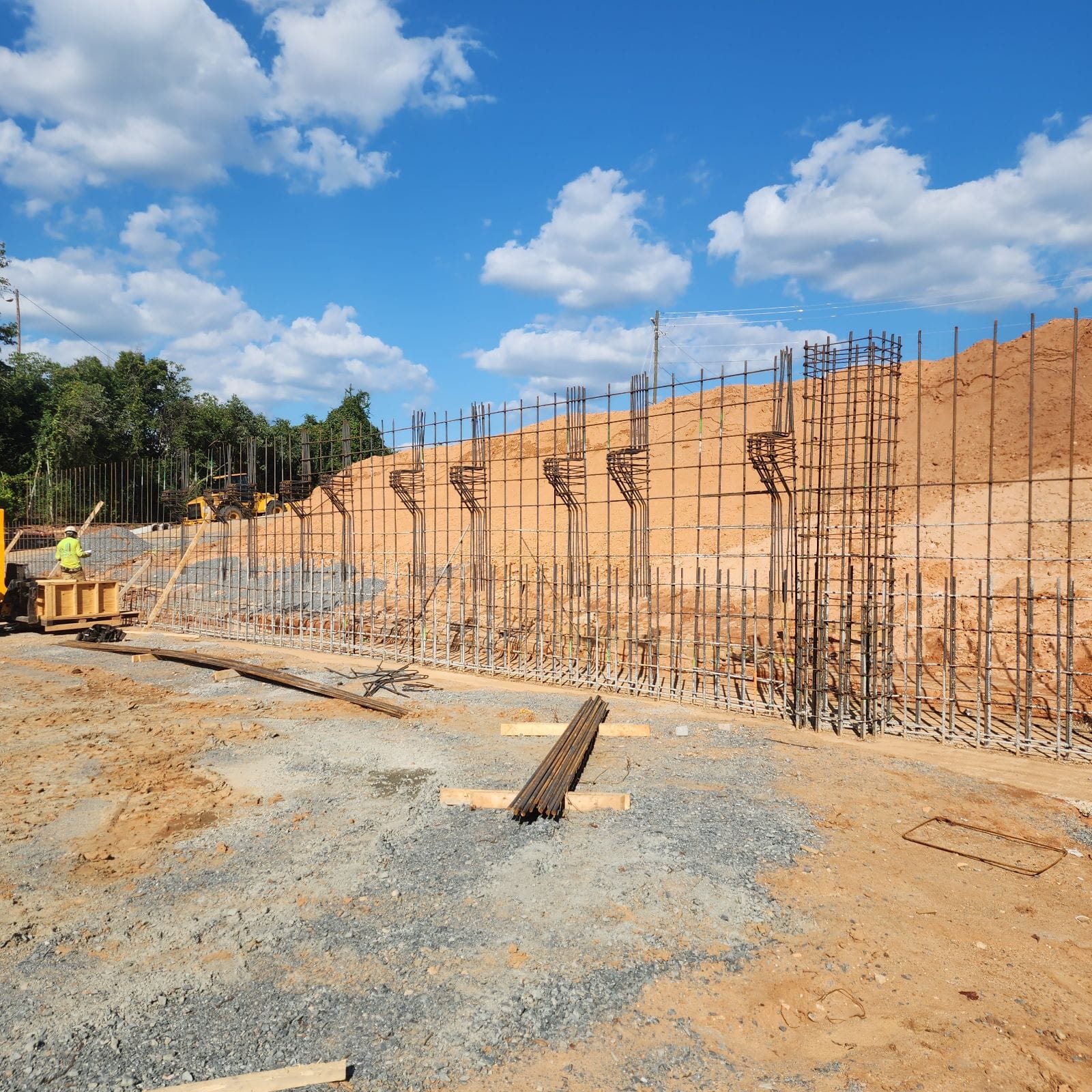 Retaining Wall — Rebar Set for Pour