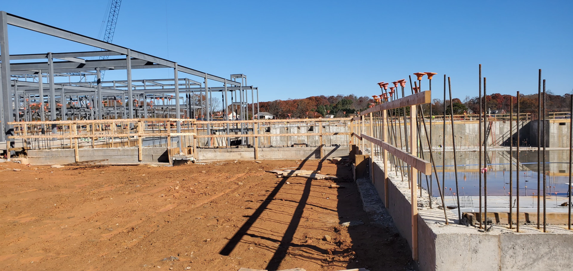 Walls Alongside Structural Steel