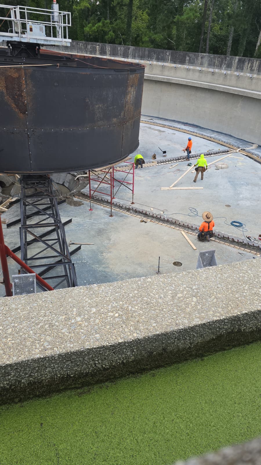 Weir Track & Curb Setting