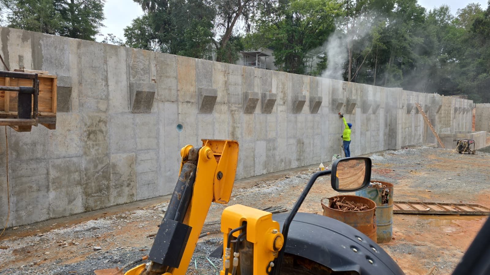 Retaining Wall Wash & Cure